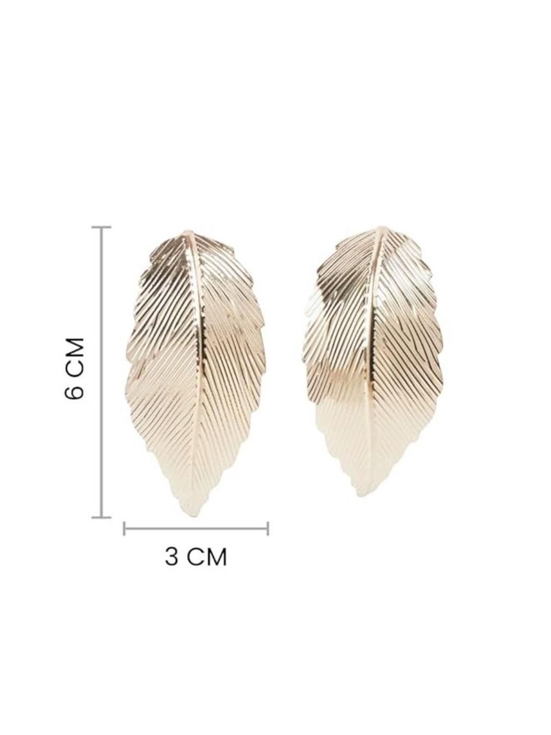 SALTY Stainless Steel Gold Plated Leaf Shaped Drop Earrings