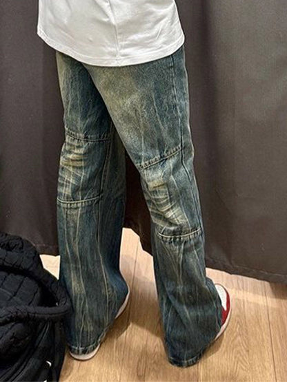 Men Baggy Mid-Rise Light Fade Jeans