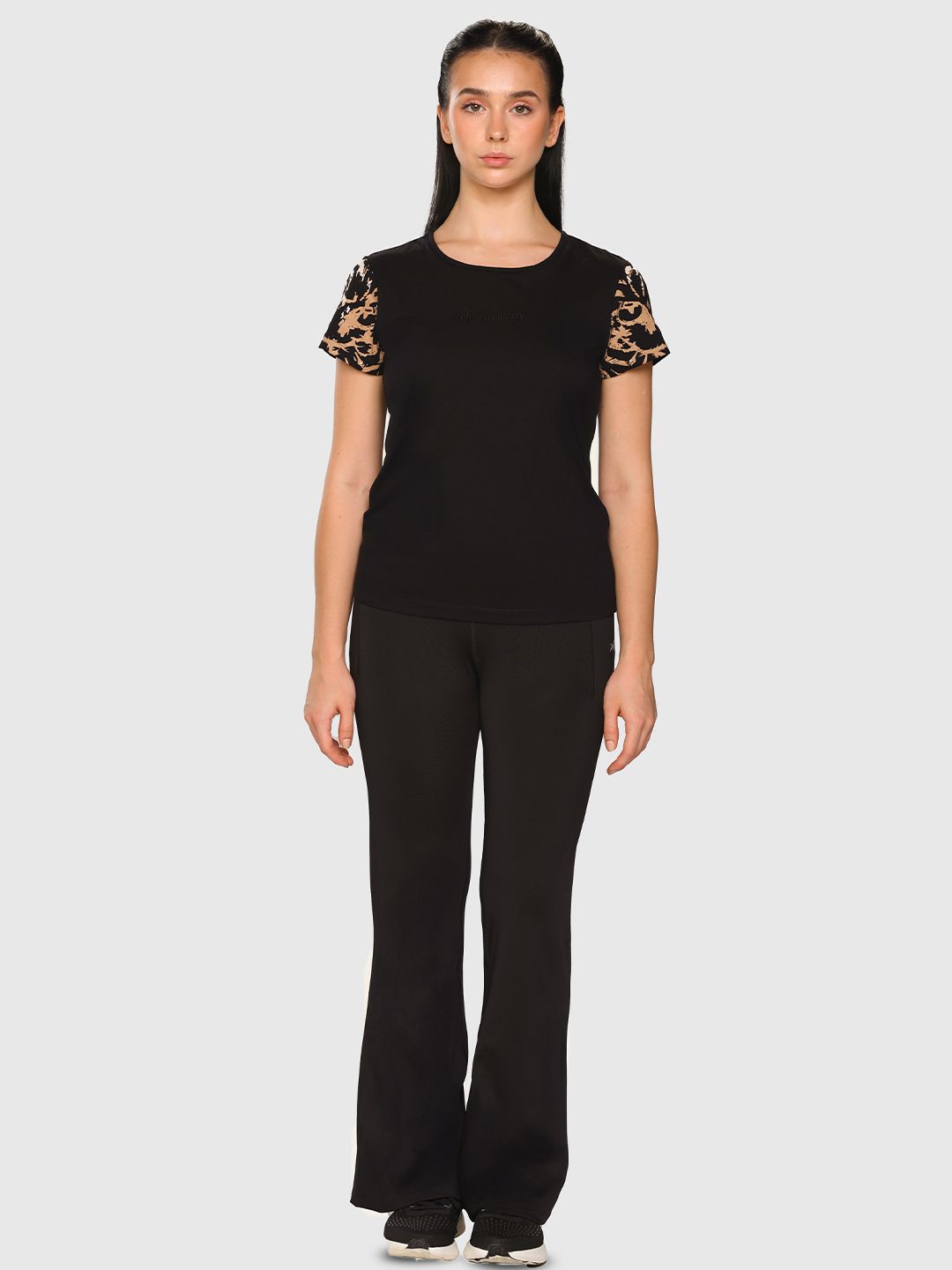 Women Abstract Printed Round Neck T-shirt
