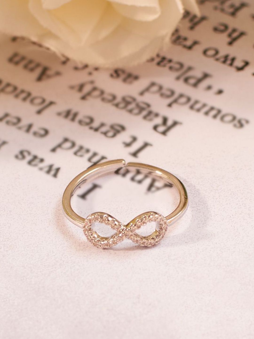 SALTY Artificial Stones Studded Finger Ring