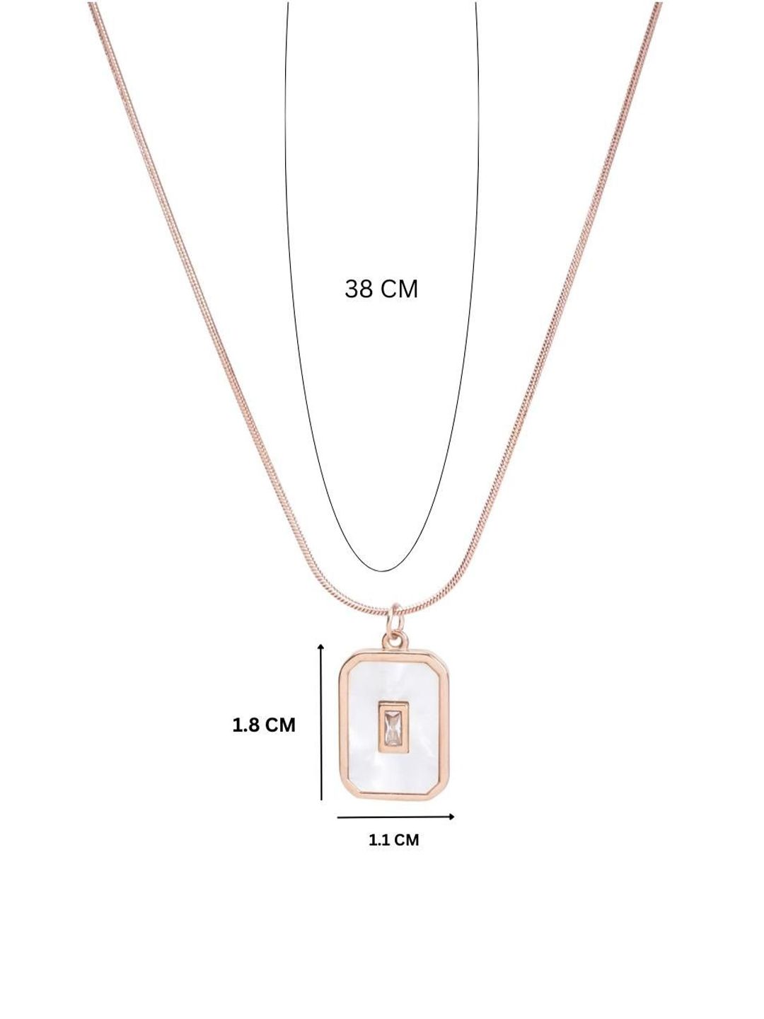 SALTY Stainless Steel Artificial Stones Studded Chain