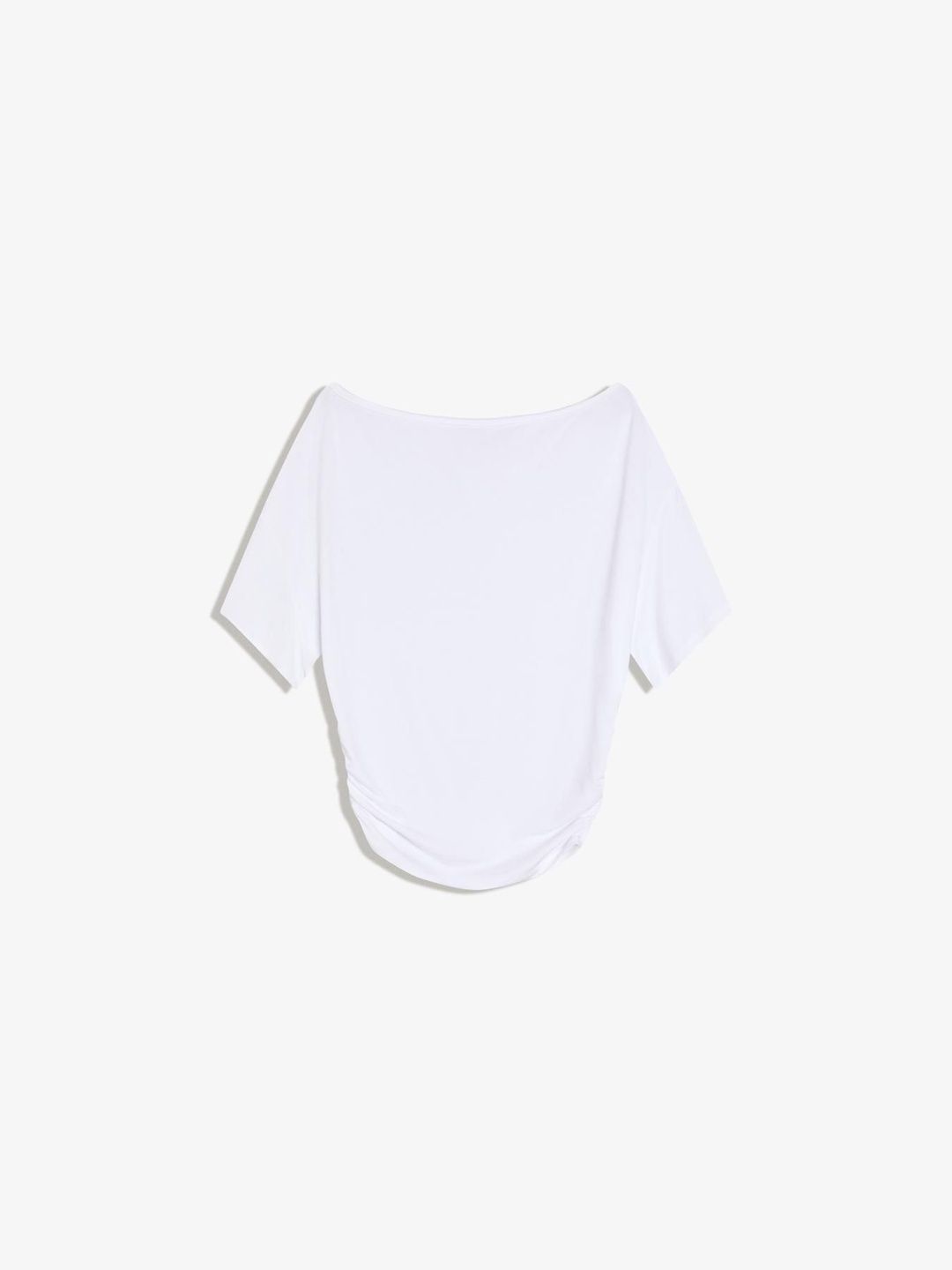Asymmetric print short sleeve T-shirt
