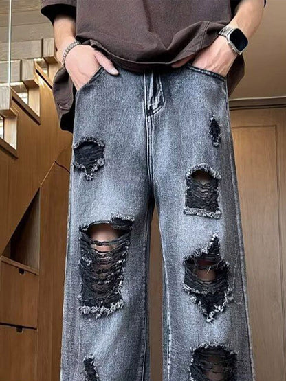 Men Baggy Mid-Rise Mildly Distressed Light Fade Jeans