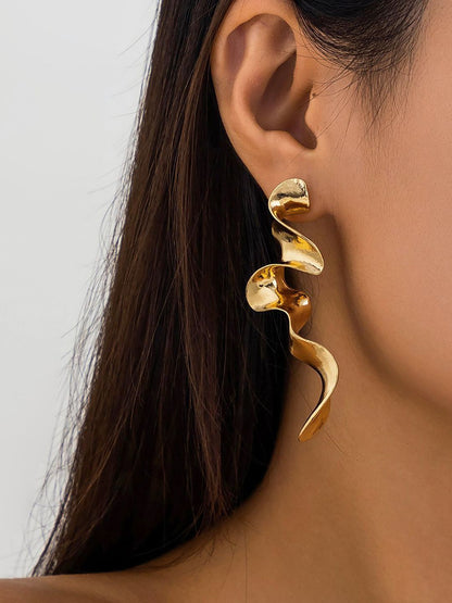 Gold-Plated Classic Drop Earrings
