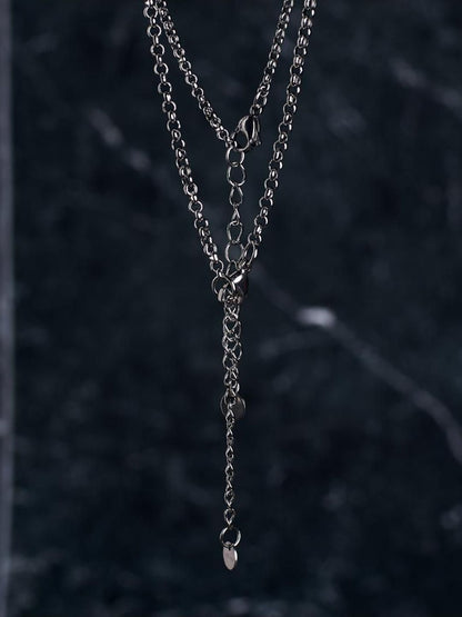 SALTY Stainless Steel Monochromatic Marvel Pendant with Chain