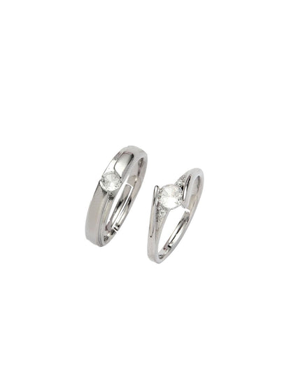 SALTY Pack of 2 Women Crystal Bliss Delicate Ring