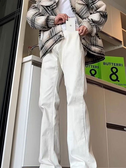 Men Straight Fit Mid-Rise Jeans