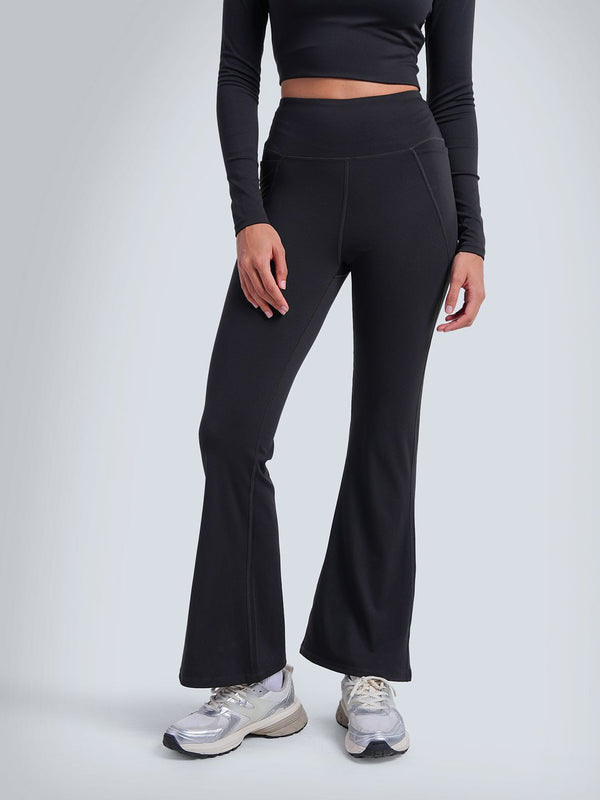 Black Petite Sculpt Bootcut Leggings