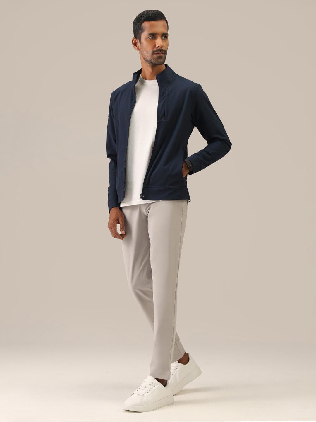 Men Lightweight Open Front Jacket