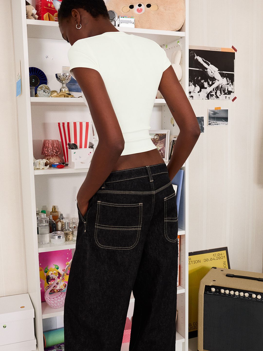 Pure Cotton Balloon Fit Baggy Jeans