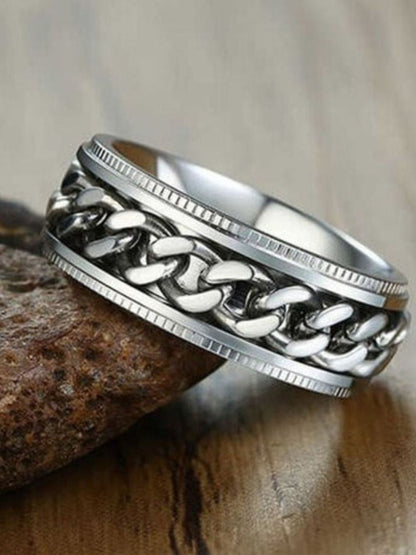 SALTY Pack of 2 Men Runic Silver Band