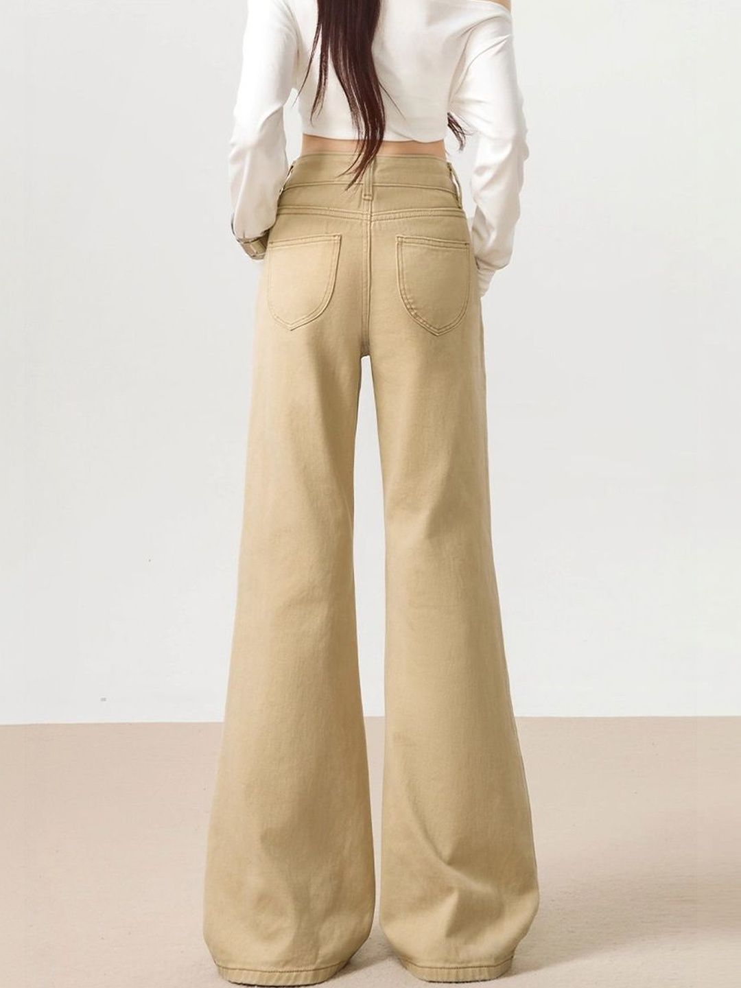 Women Wide Leg High-Rise Light Fade Jeans