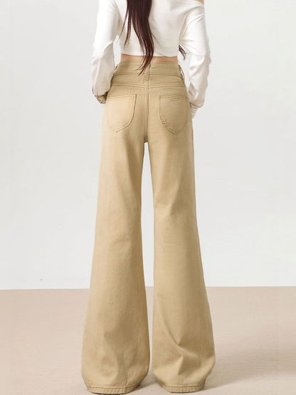 Women Wide Leg High-Rise Light Fade Jeans