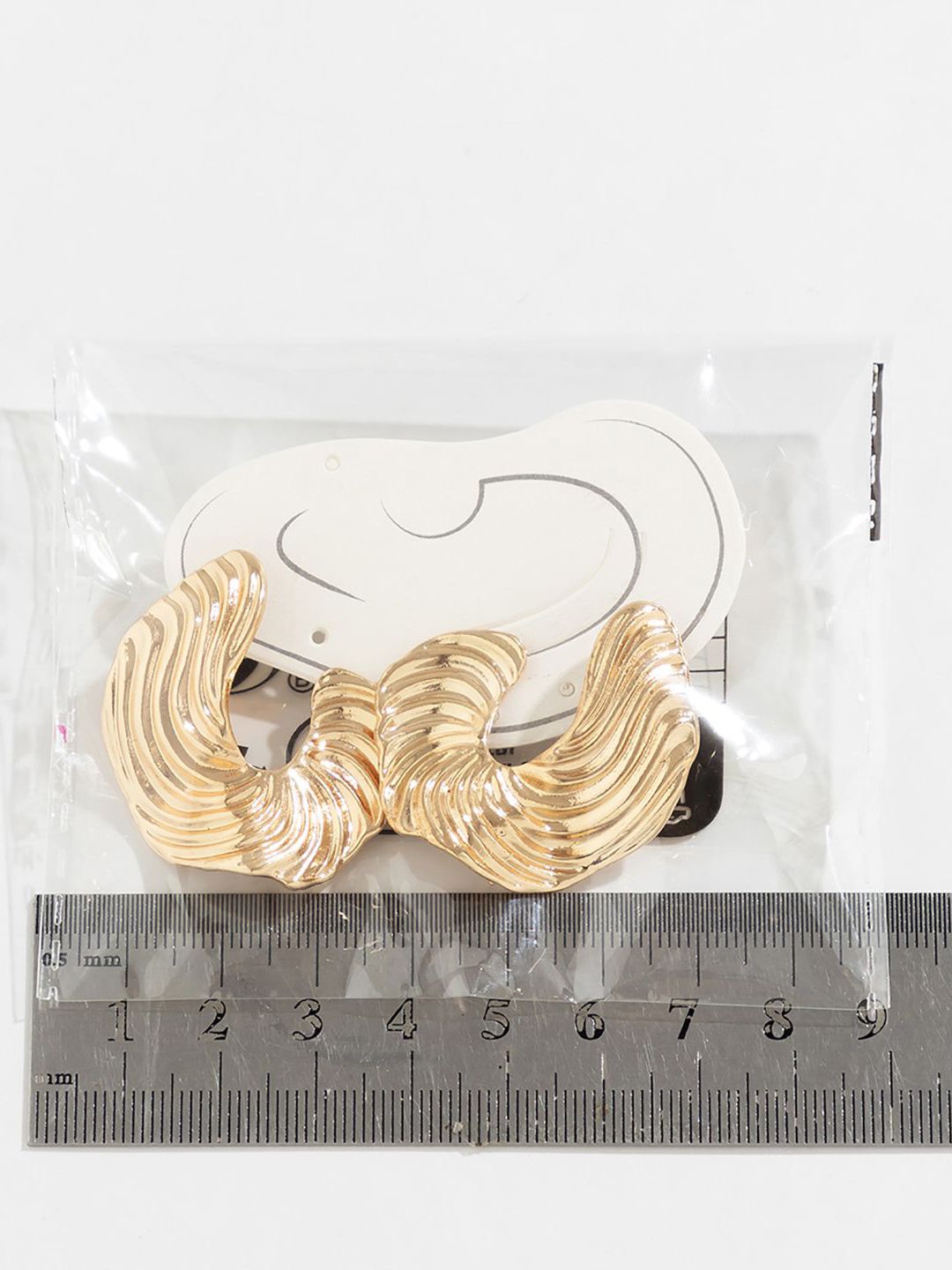 Gold-Plated Oval Drop Earrings