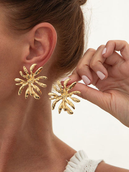 Gold-Plated Contemporary Shaped Studs