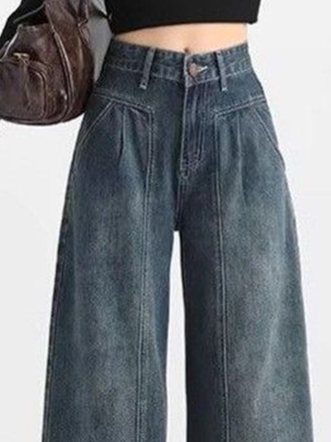 Women Straight Fit Mid-Rise Dark Fade Jeans