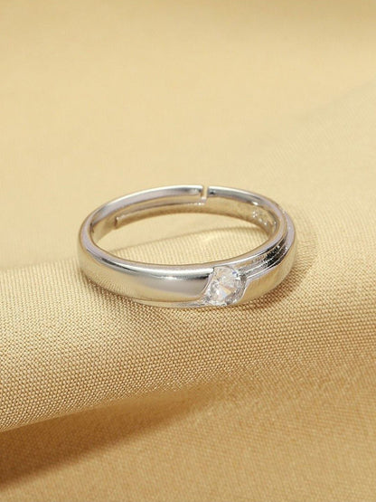 SALTY Set Of 2 Crystal Bliss Delicate Ring For Girlfriend & Boyfriend