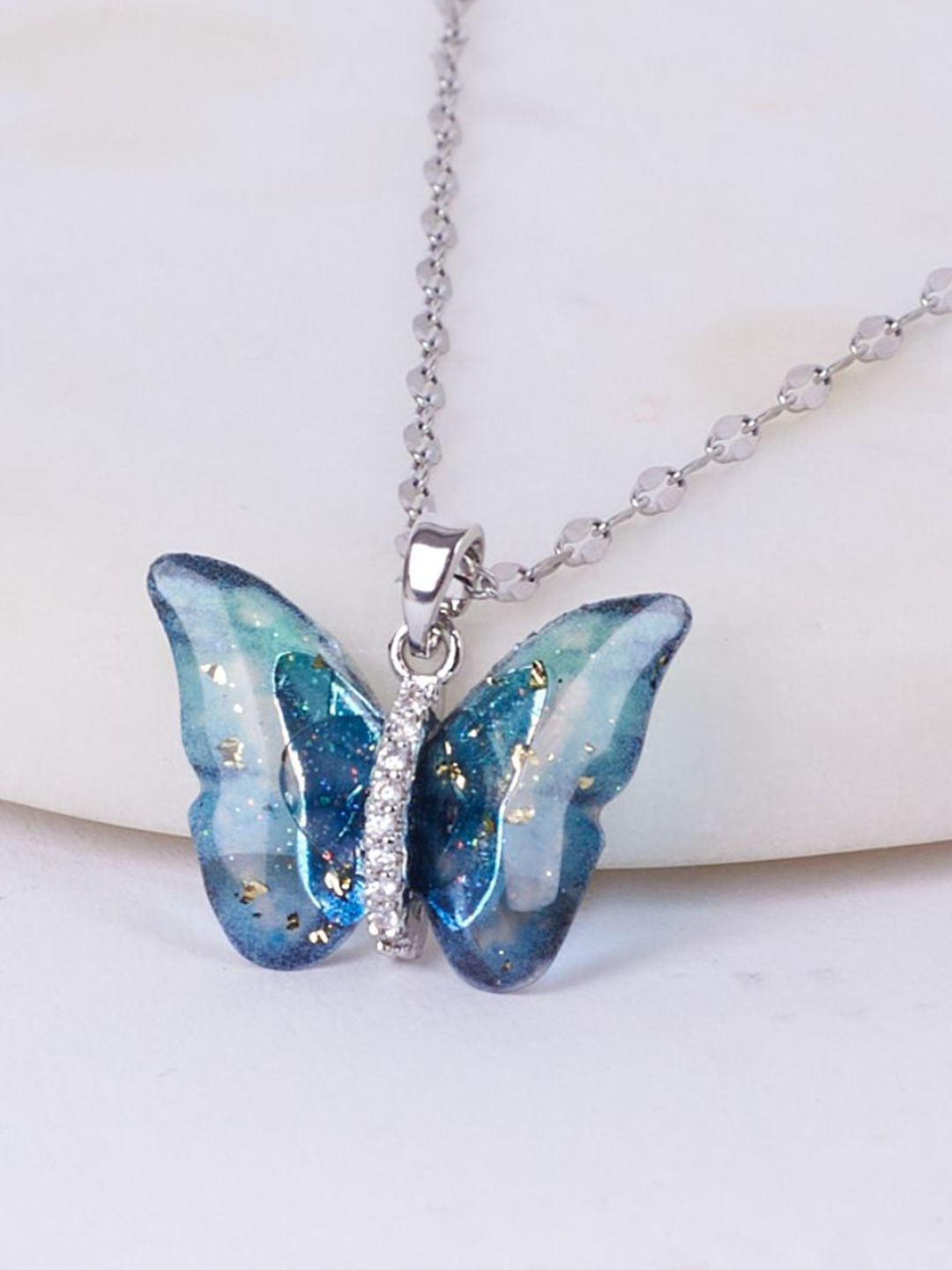 SALTY Anti - Tarnish  Butterfly Box, Necklace & Earrings