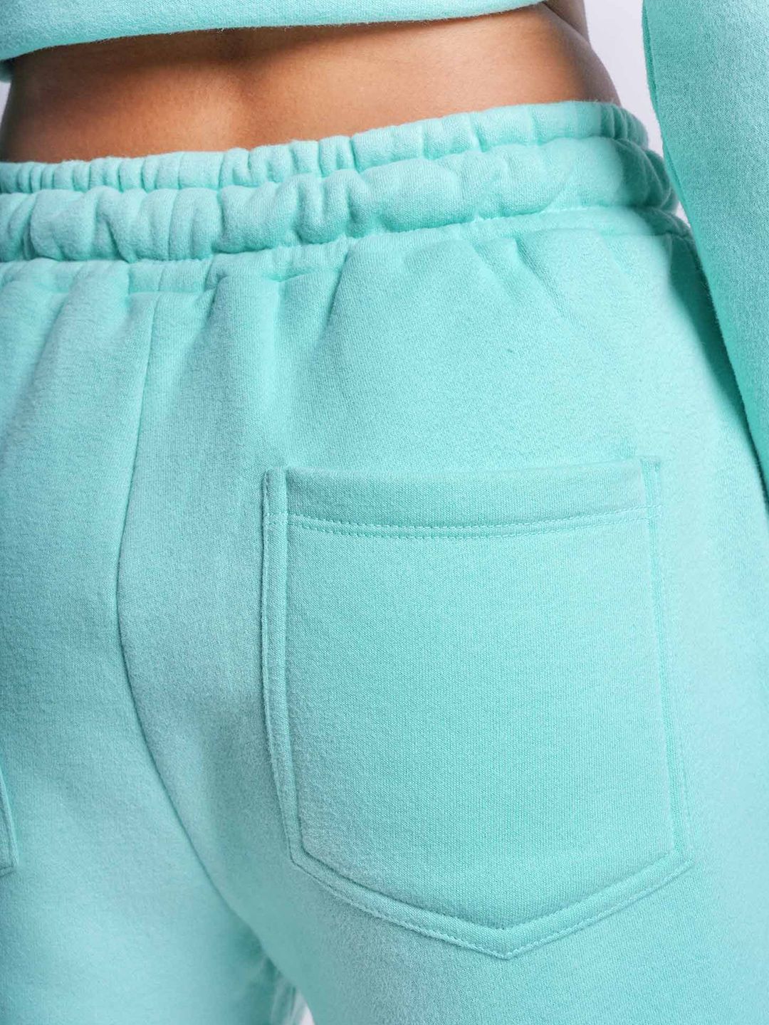 Women Mint Cloud Slim Fit High-Rise Training or Gym Shorts