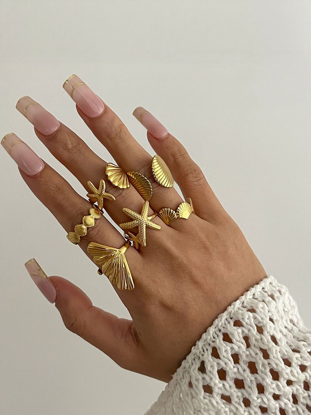 Women Set Of 6 Western Adjustable Finger Ring