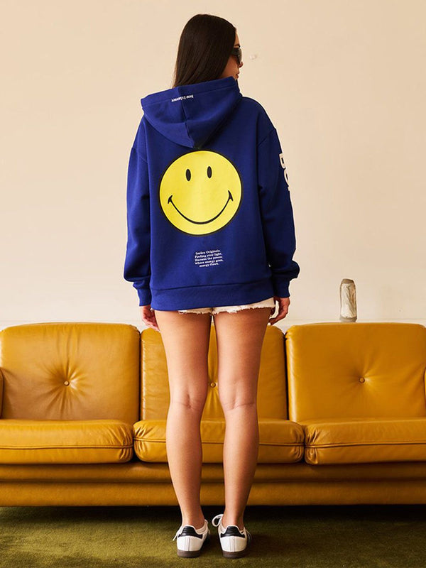 Women Printed Hooded Pullover Sweatshirt
