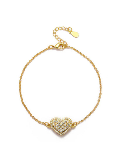 SALTY Stone Studded Loving Touch Heart Jewellery Set for Women & Girls