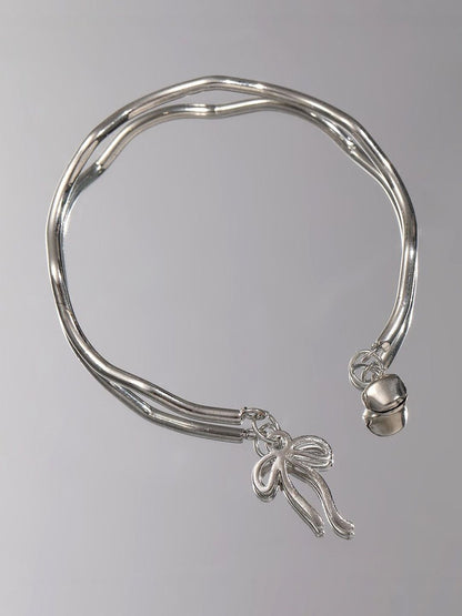 Women Silver-Plated Wraparound Bracelet