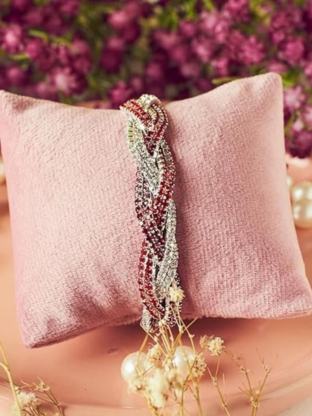 SALTY Artificial Stones Studded Elasticated Bracelet