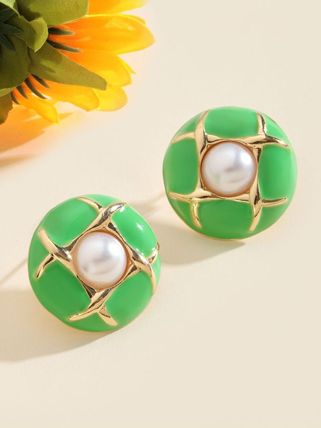 SALTY Contemporary Pearl Studs