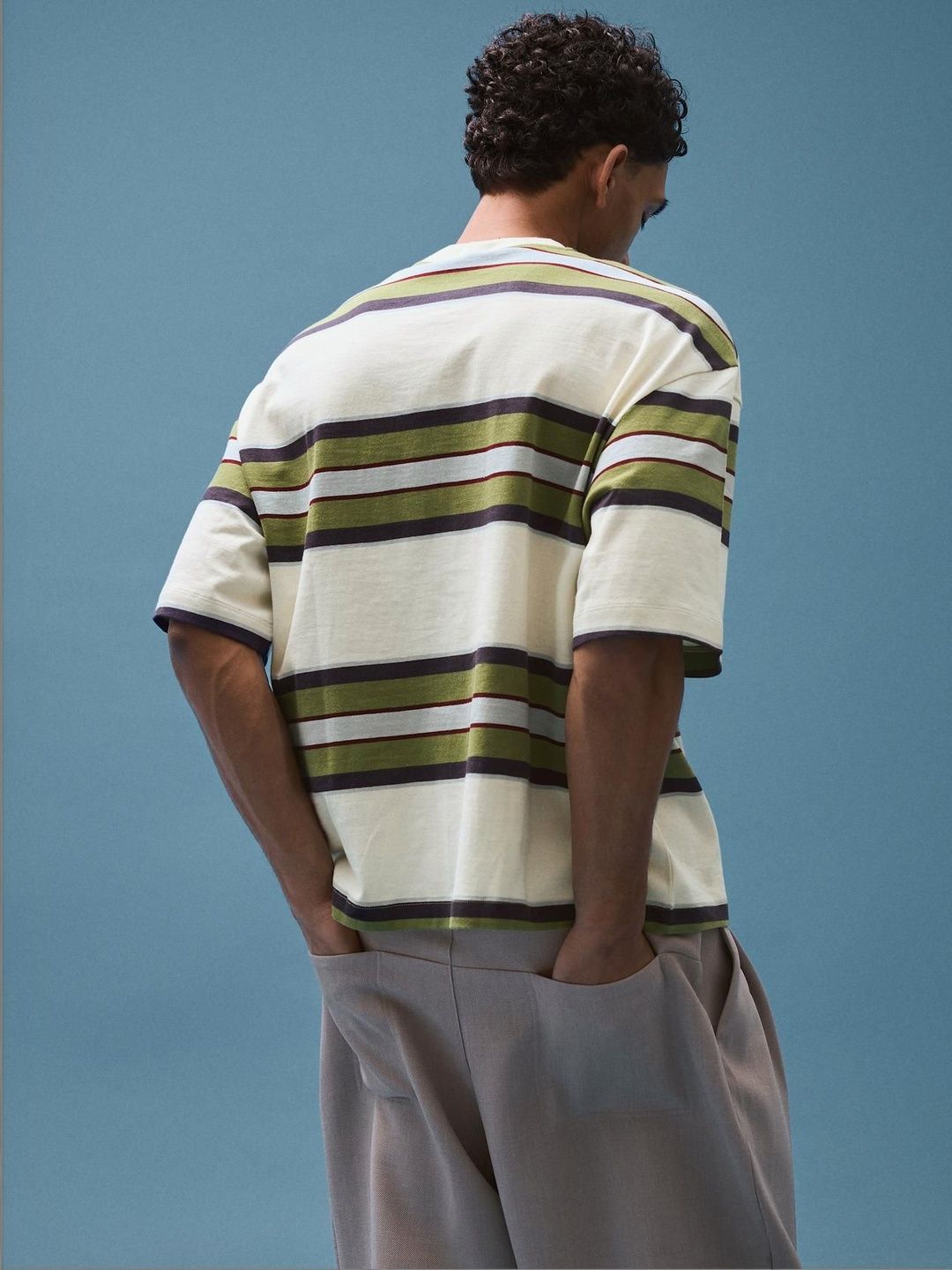 Short sleeve boxy print T-shirt