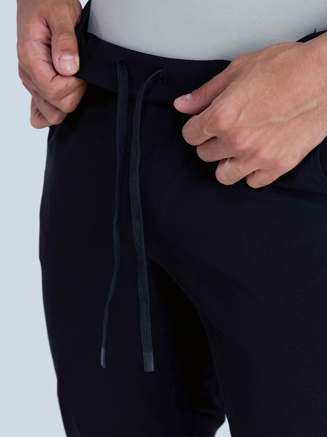 Men Black Workleisure Trousers