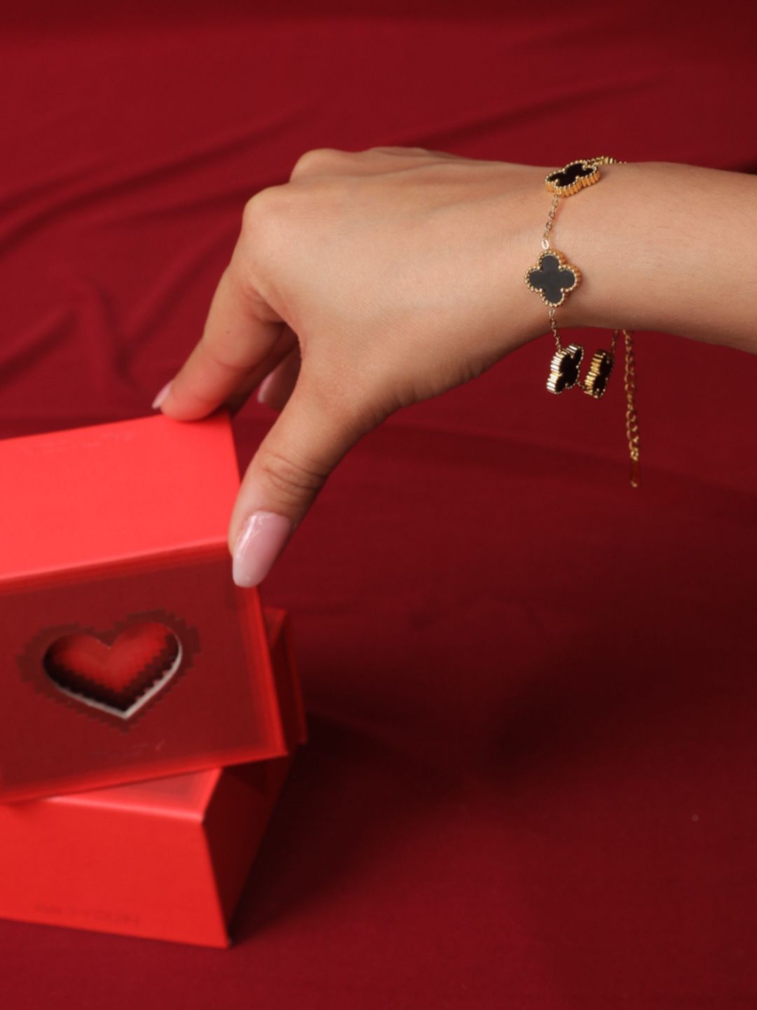 SALTY Moorish Clover Adjustable Bracelet for Women & Girls Everyday Wear