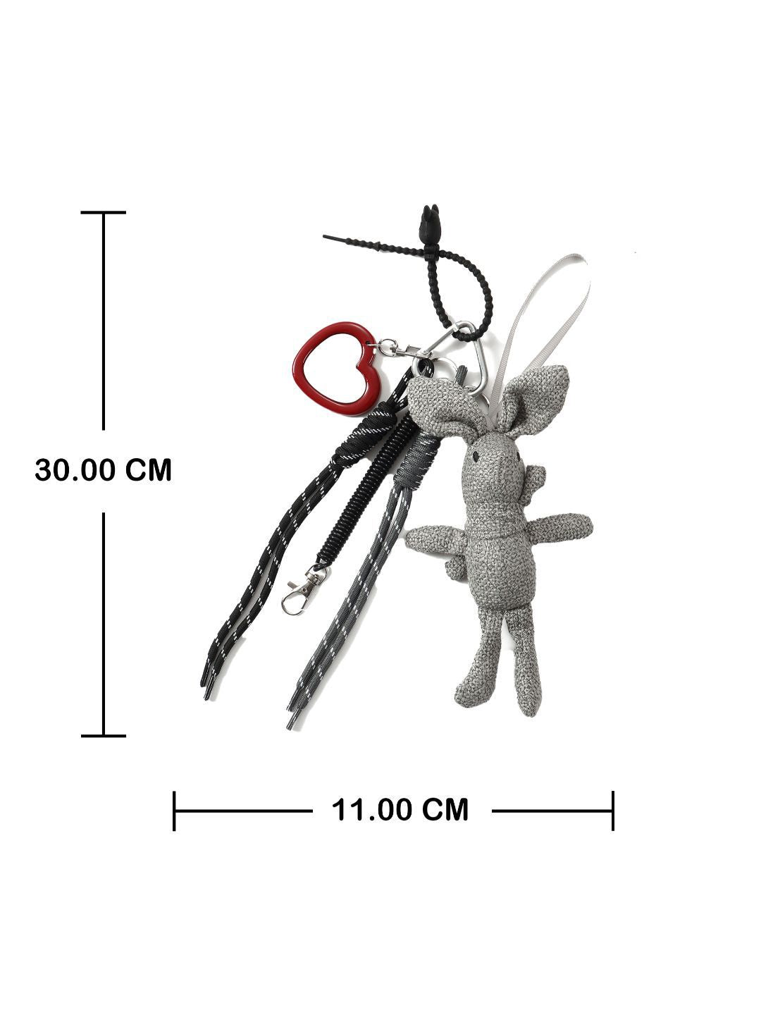 SALTY Croche Bunny & Heart Mirror Bag Charm
