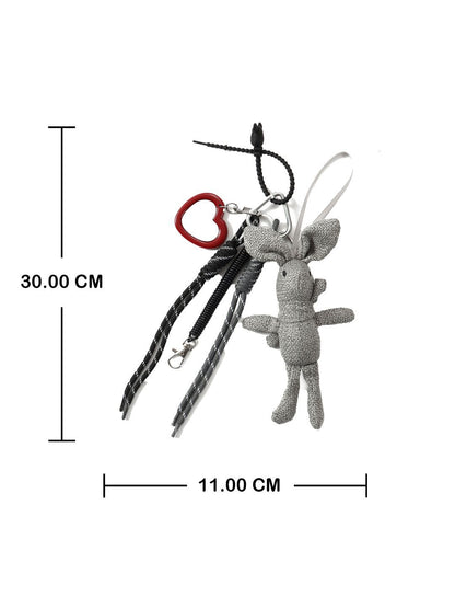 SALTY Croche Bunny & Heart Mirror Bag Charm