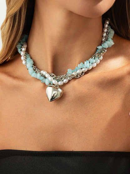 Silver-Plated Enamelled Chain