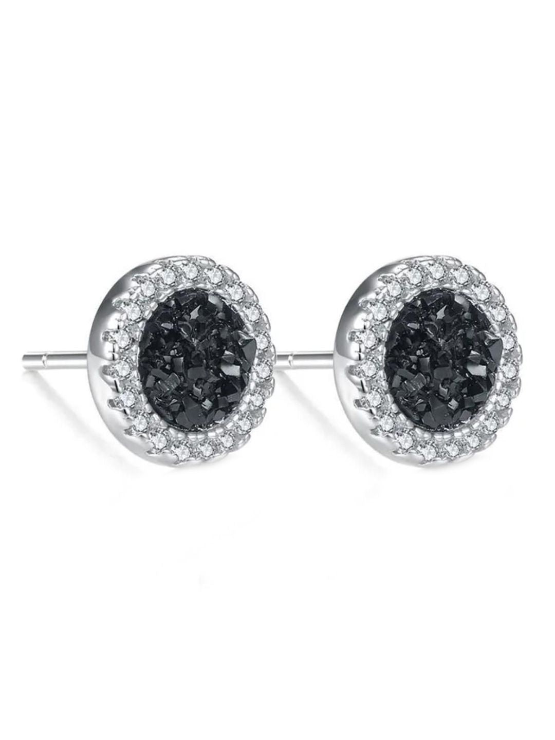 SALTY Stainless Steel Dusky Solitaire Studs Earrings
