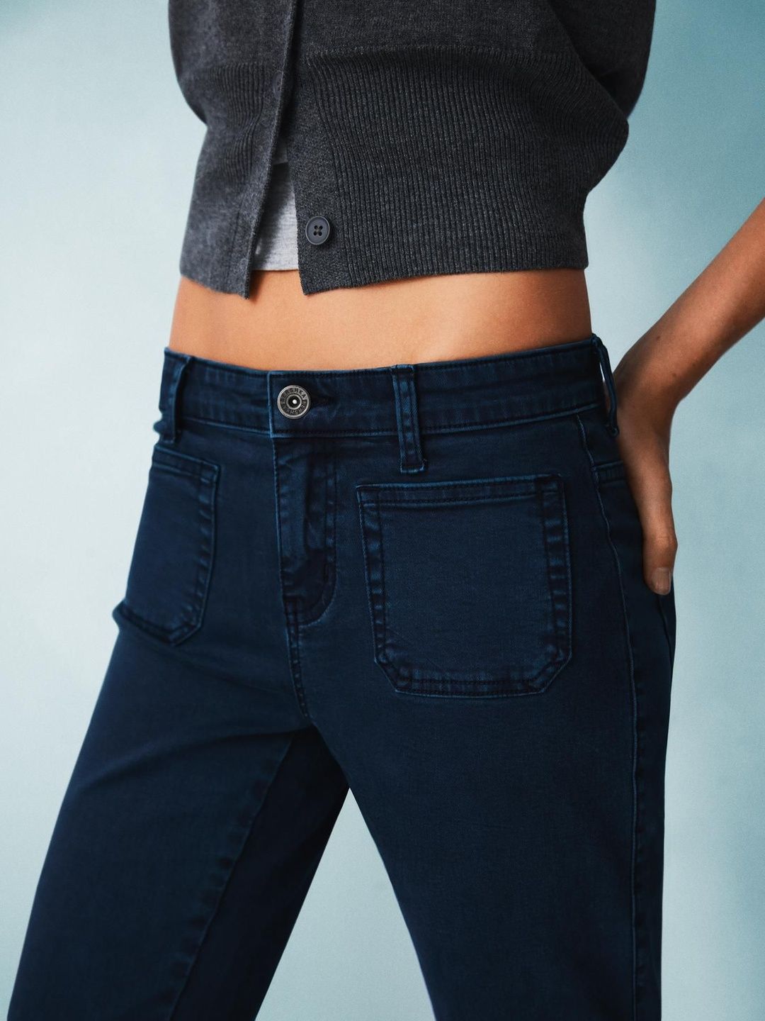 Women Cotton Low-Rise Stretchable Bootcut Jeans