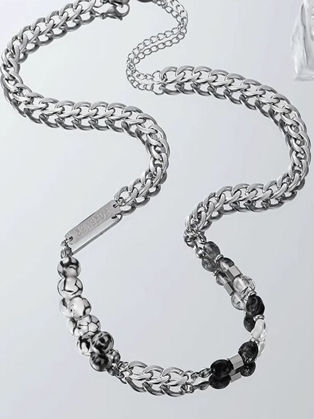 Silver-Plated Enamelled Necklace