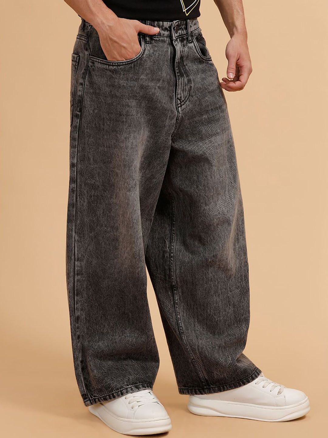 Men Comfort Mid-Rise Light Fade Pure Cotton Jeans