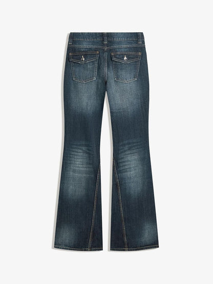 Pure Cotton Flared Baggy Jeans