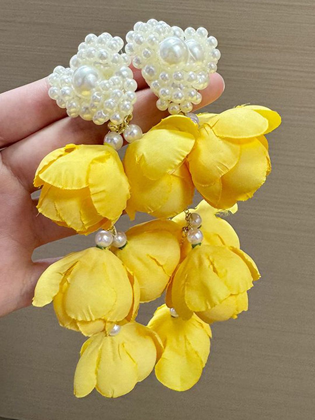 Leaf Shaped Drop Earrings