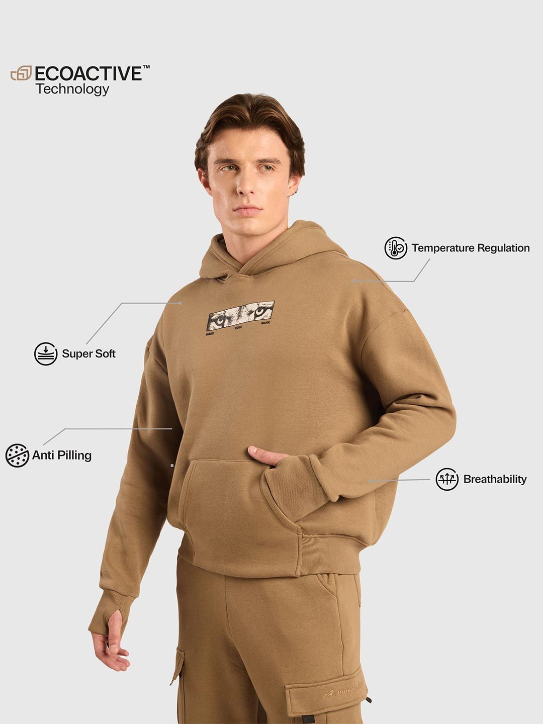 Men Cloud Ease Oversized Hoodie
