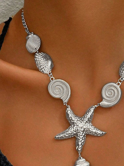 Silver-Plated Enamelled Necklace