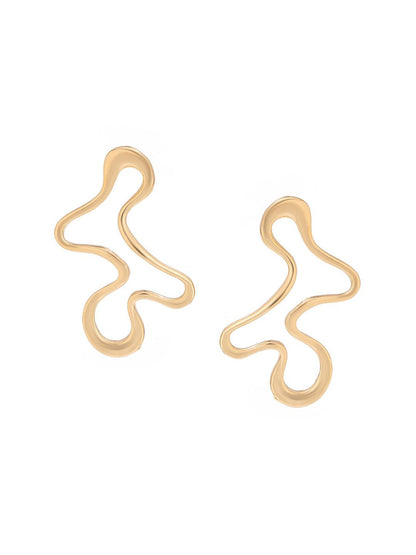 Gold-Plated Classic Chunky Drop Earrings