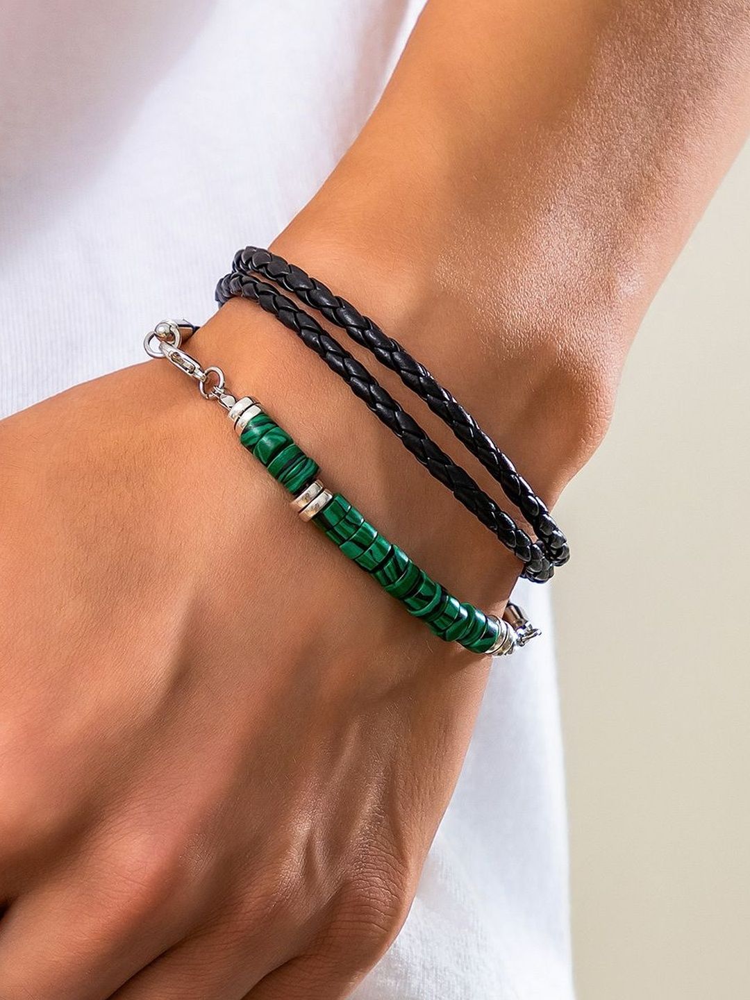 Men Turquoise Antique Wraparound Bracelet