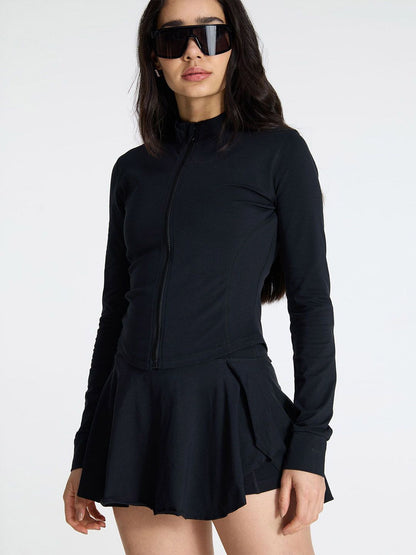 Women Black Cotton Recovery Jacket