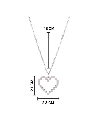 SALTY Dreamy Heart Silver Pendant With Chain