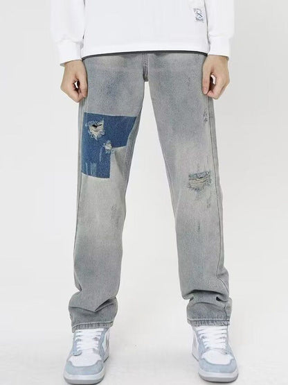Men Regular Fit Mid-Rise Mildly Distressed Light Fade Jeans