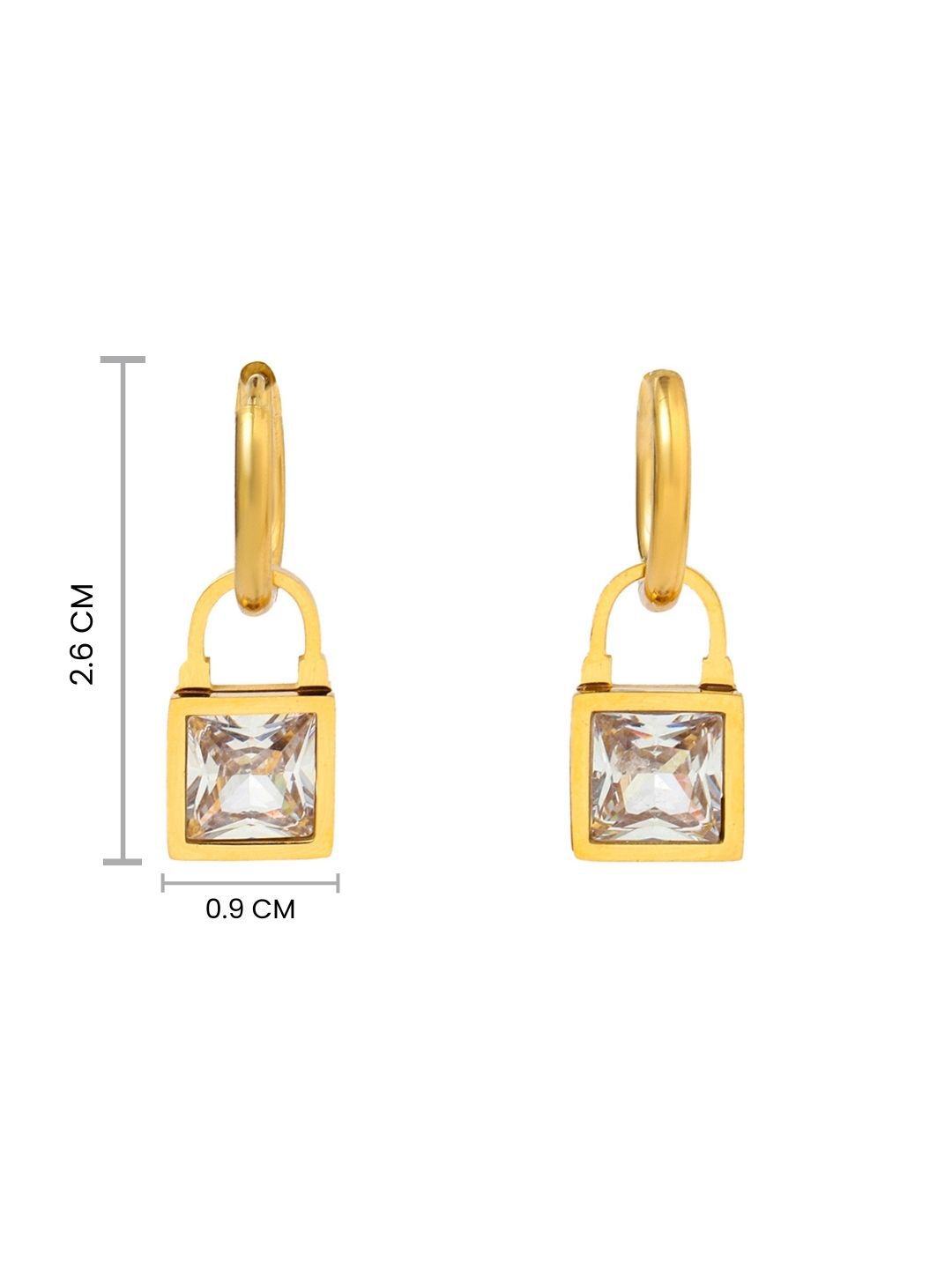 SALTY Rhapsodic Stainless Steel Contemporary Half Hoop Earrings