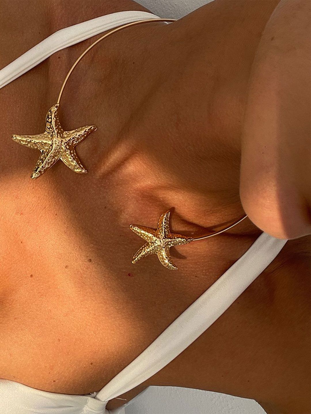 Gold-Plated Open Minimal Necklace
